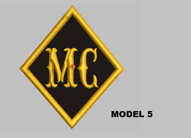 Custom Embroidery Diamond Embroidered MC PATCH, badge, tag sew on