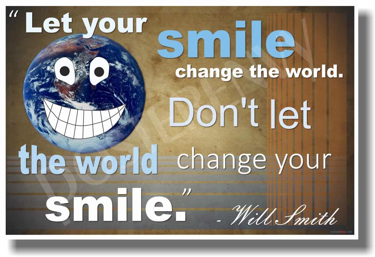 Let Your Smile The World - NEW Classroom Motivational Poster