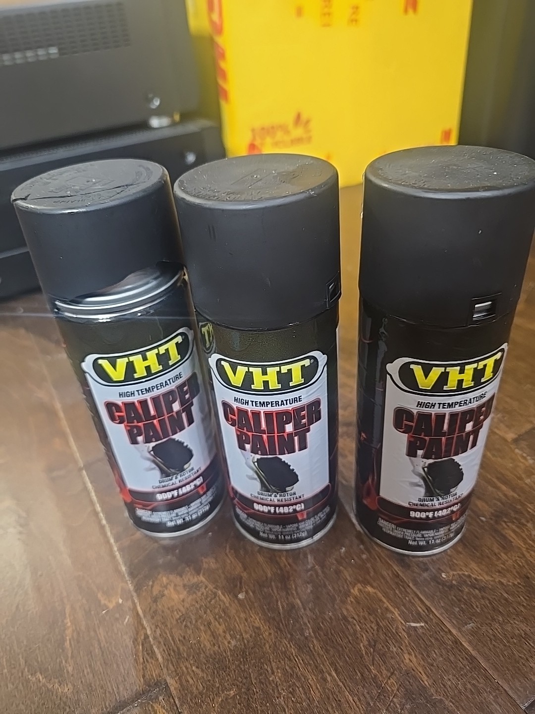 3x VHT SP739 Satin Black Brake Caliper Paint Can - 11 oz. Lot Of 3