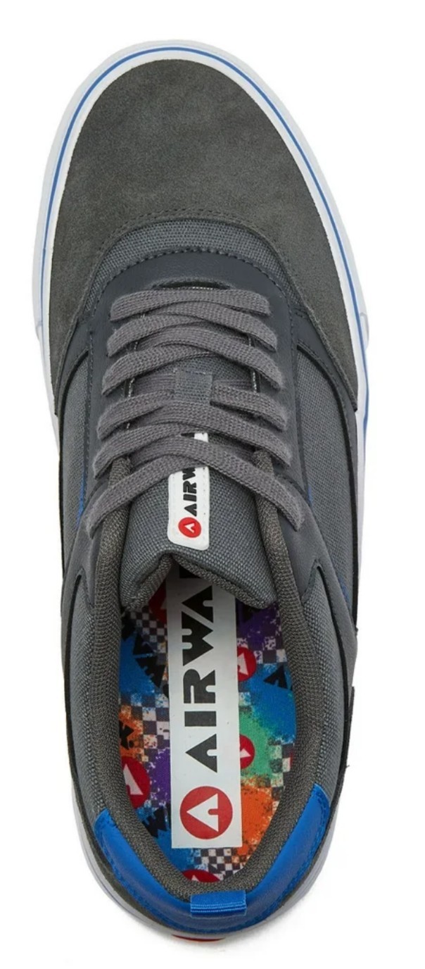 Airwalk Men's Skateboarding Shoes Gray Blue Medium Width US Size 11
