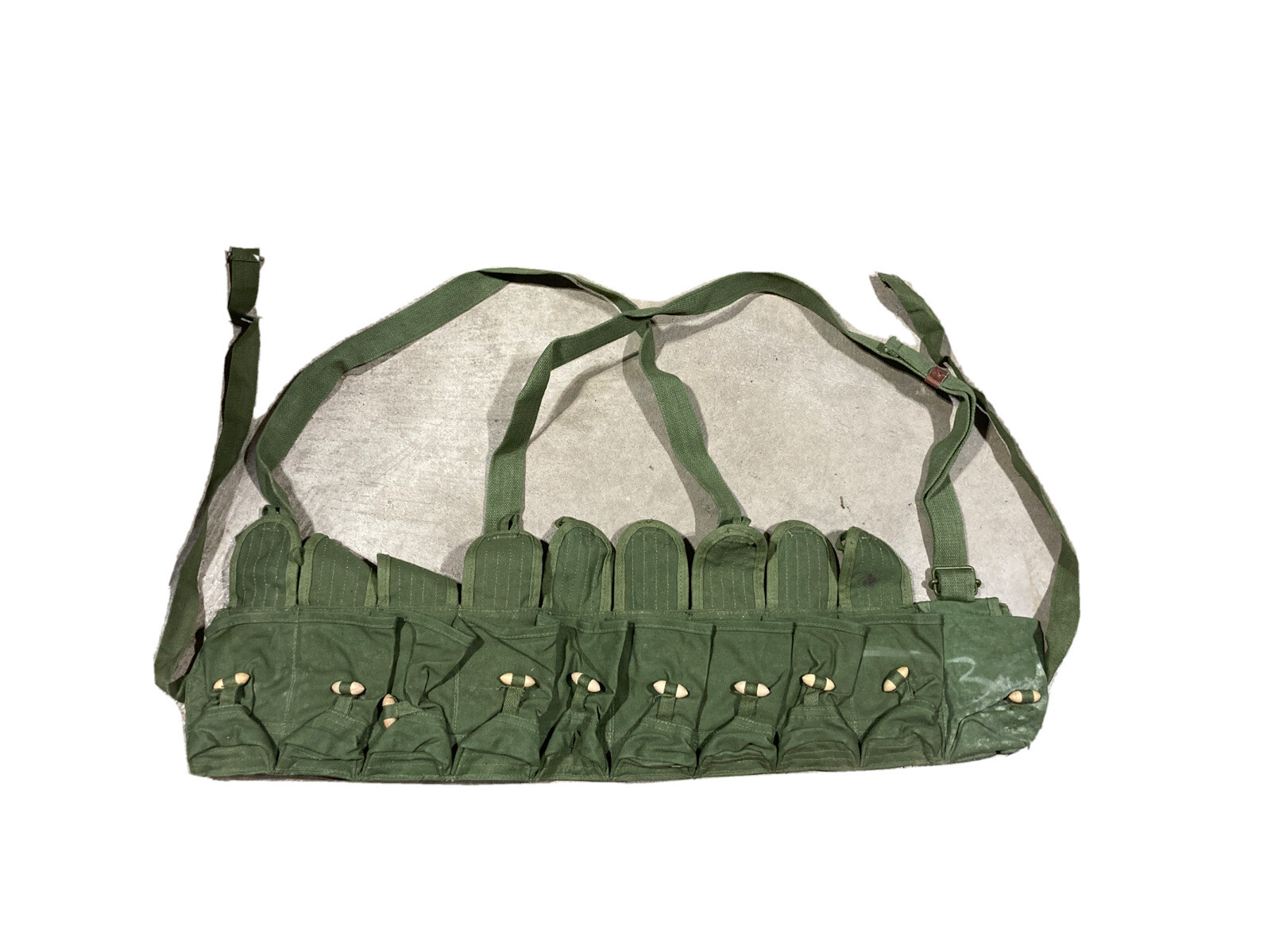 Vietnam War Vietcong NVA/VC Ammunition Chestpack, Bandolier, Pouches, Original