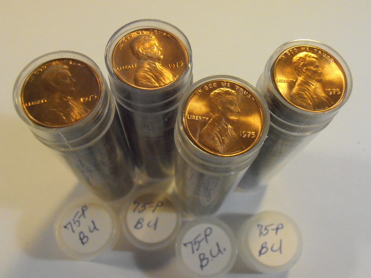 1975 P BU Lincoln Cent Roll, ONE ROLL