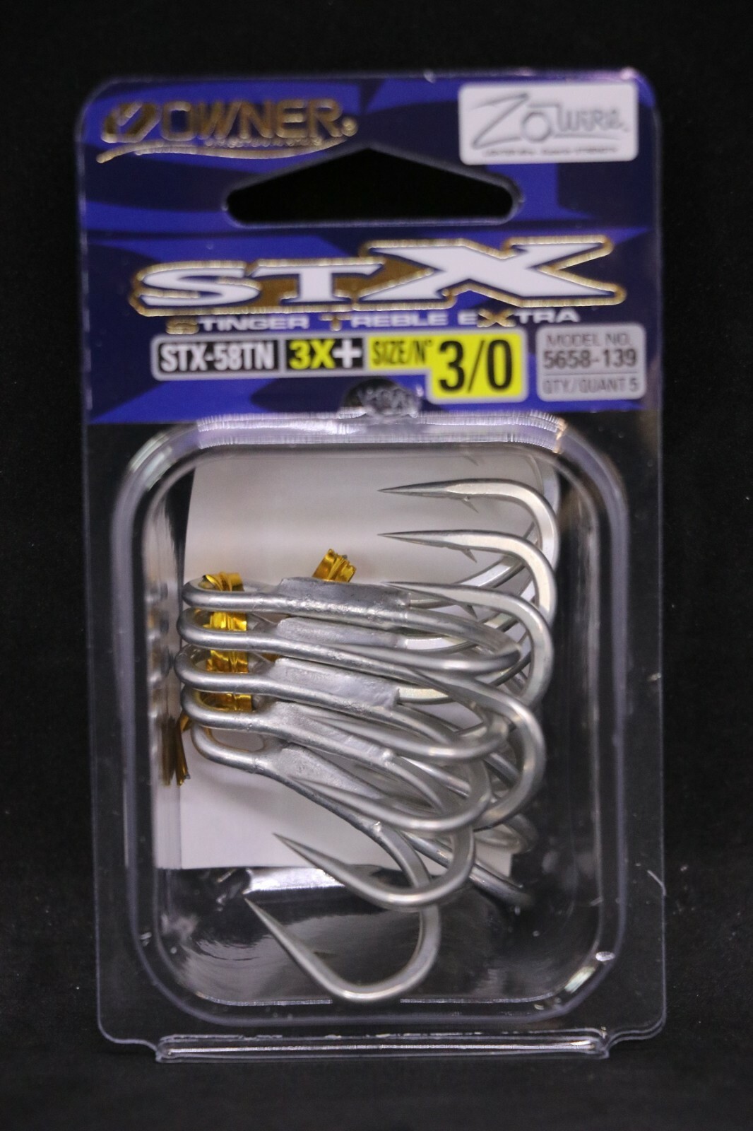 OWNER Saltwater Stinger X Zo-Wire Treble Hooks 5658-139 - Size 3/0