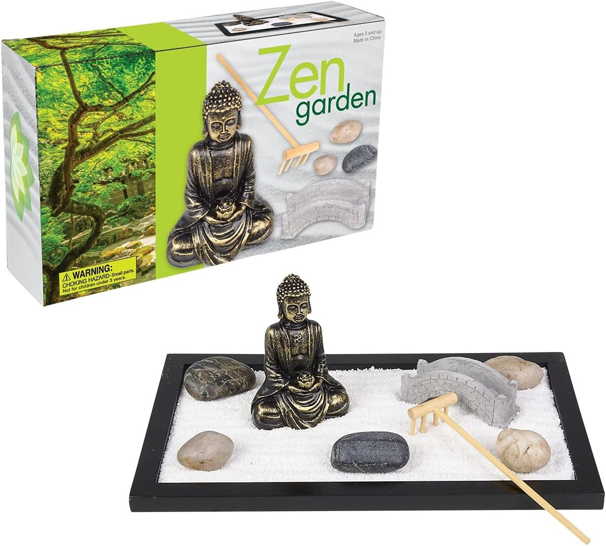 Japanese Home Zen Garden Set (11"x6.5")  Stress Relieve Relief