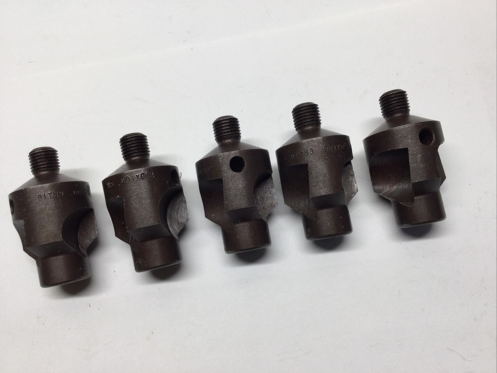 5) 3/8-24 Threaded Craig Jumbo Microstop Countersinks ~Aircraft Tools