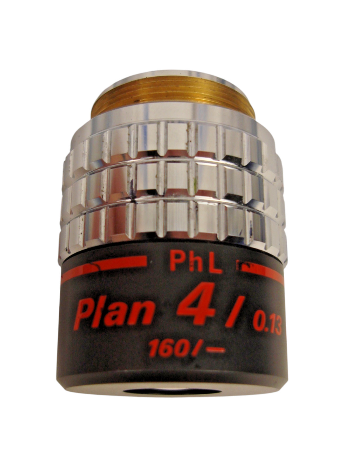 Nikon PhL Plan 4 / 0.13 DL Phase Contrast Microscope Objective Lens 160mm