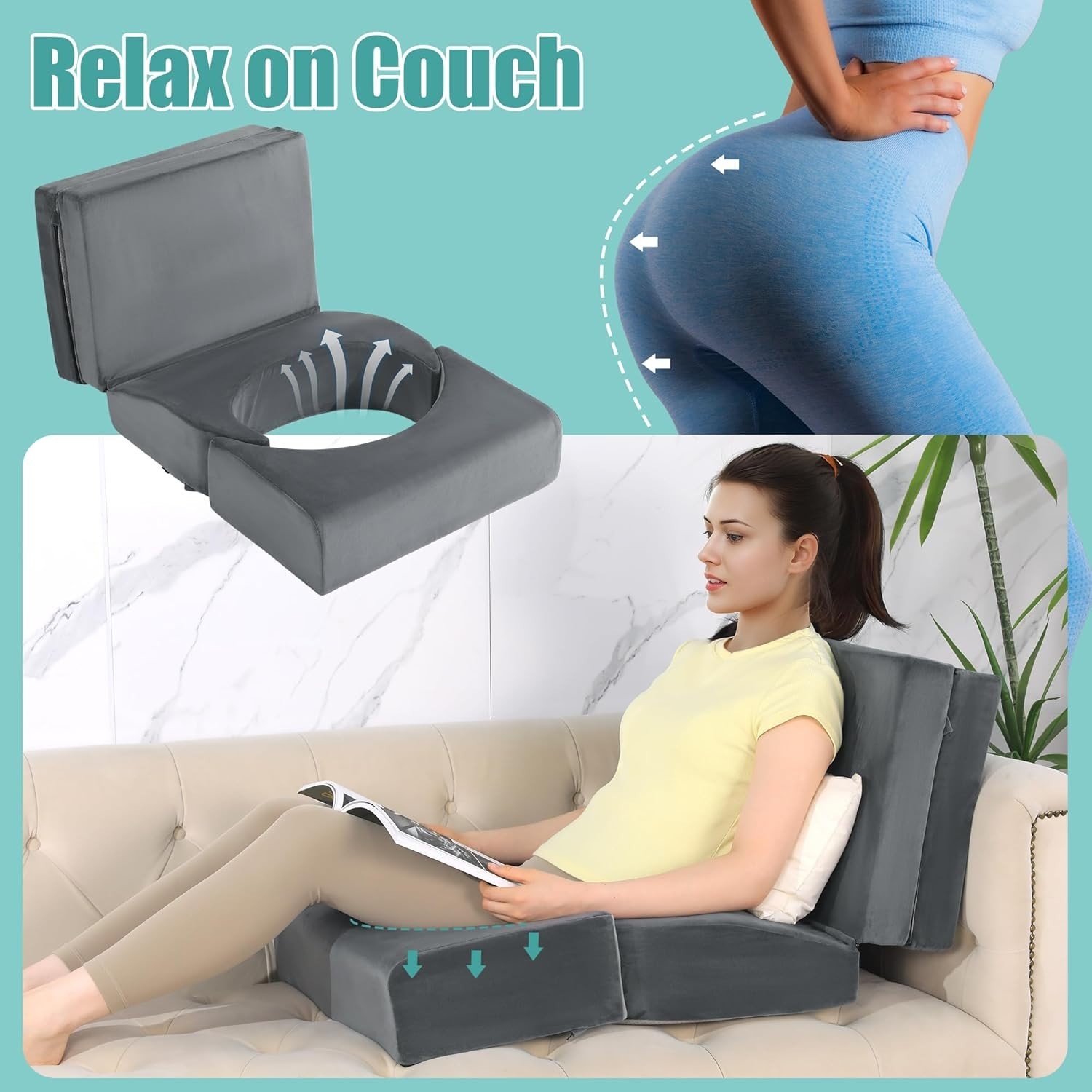 Adjustable Size BBL Pillow After Surgery for Sleeping,High Density Foam Foldable