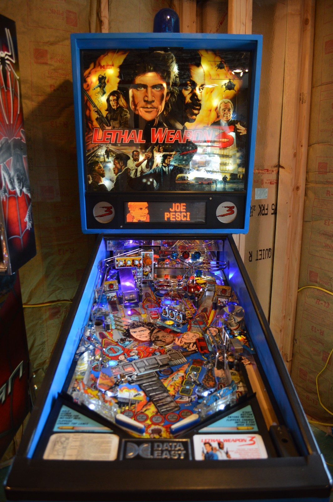 Lethal Weapon 3 Data East 1993 Pinball Machine Free Shipping LEDs