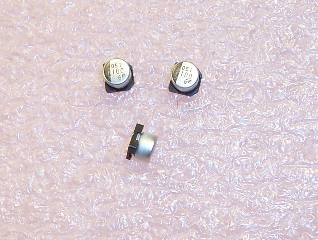 QTY (20) 100uf 6.3V SMD ELECTROLYTIC CAPACITORS NACE101M6.3V6.3X5.5TR13 NIC