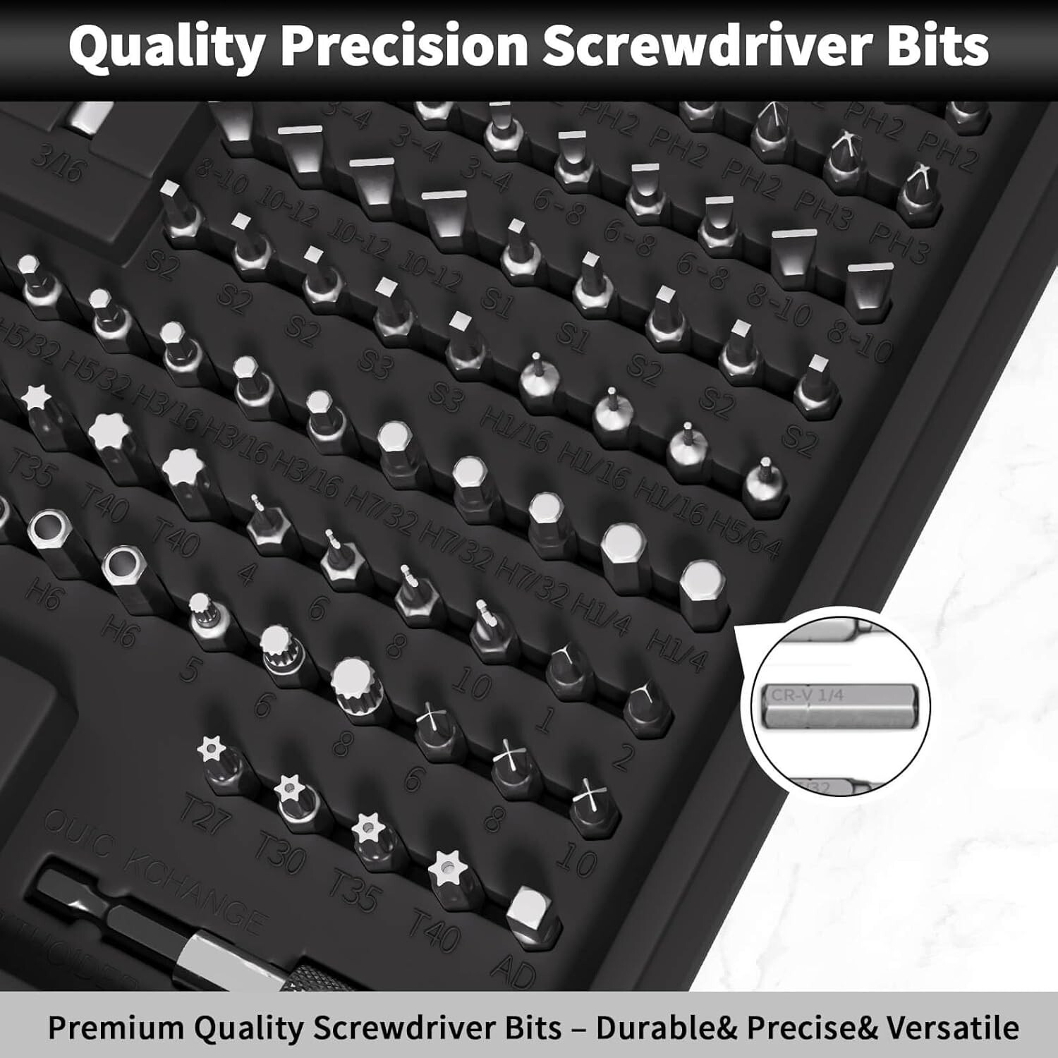 Screwdriver Bit Tool Kit Set Craftsman Home Repair 228 Pcs Screwdriver Bit Set