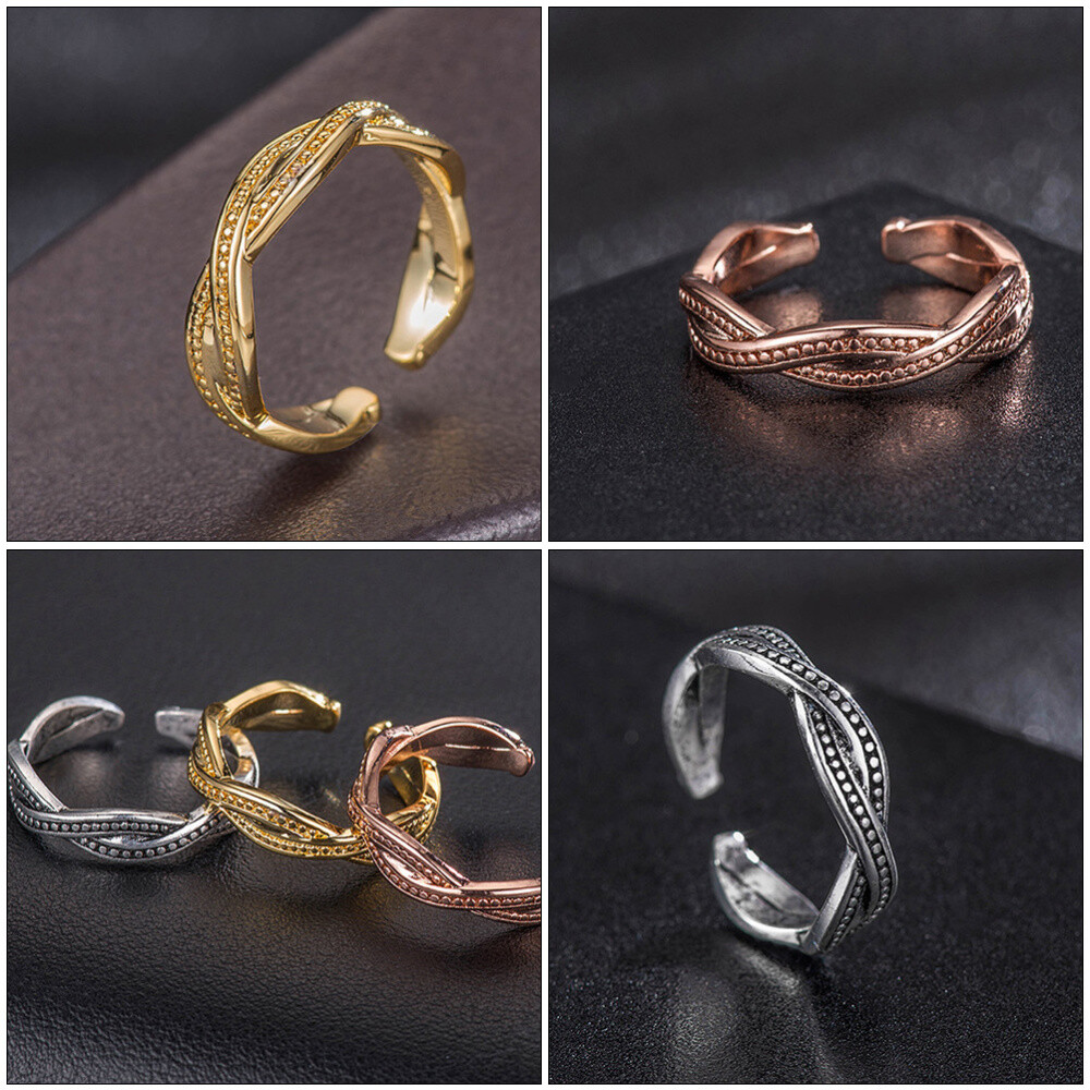 3PCS Adjustable Foot Ring Toe Ring Decoration Creative Knuckle Rings Set