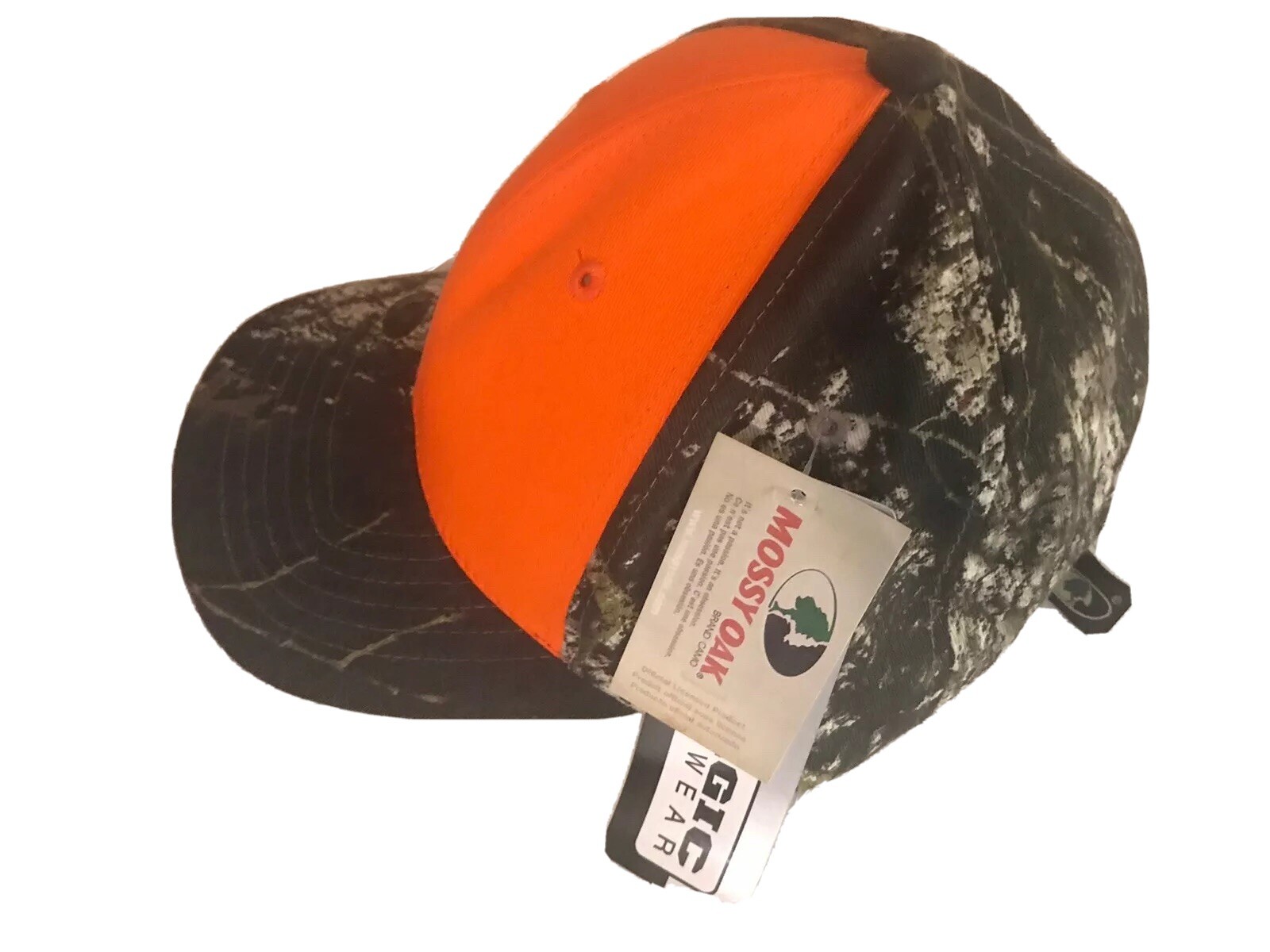 Mossy Oak Camo - Hunters Orange Safety Cap -Adjustable