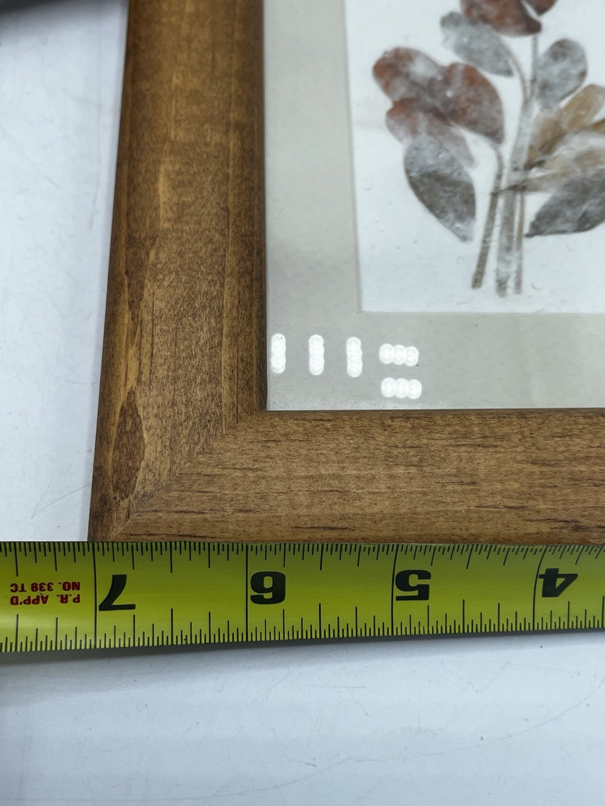 Framed Pressed Botanical Flower Art Pair Handmade Paper Wood Frame Decor