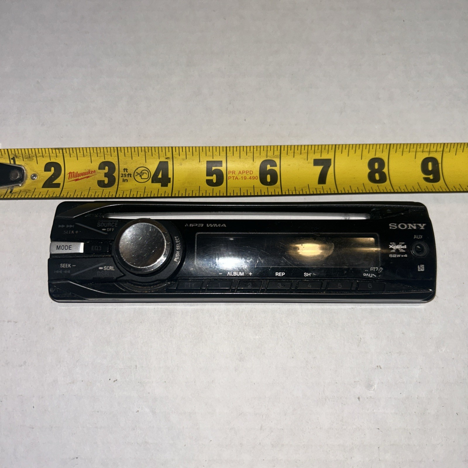 SONY CDX GT250MP CAR STEREO DETACHABLE FACEPLATE Only SONY