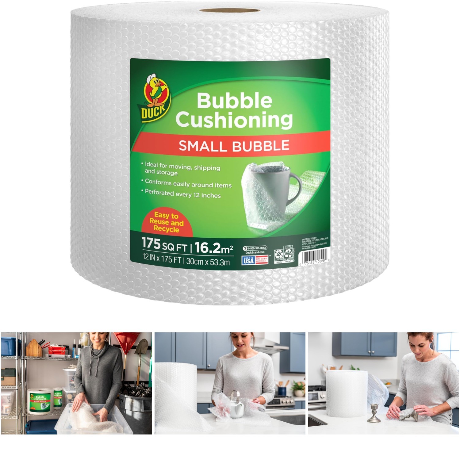 175 Ft Clear Bubble Wrap Moving Supplies Perforated Protection Boxes Mailers