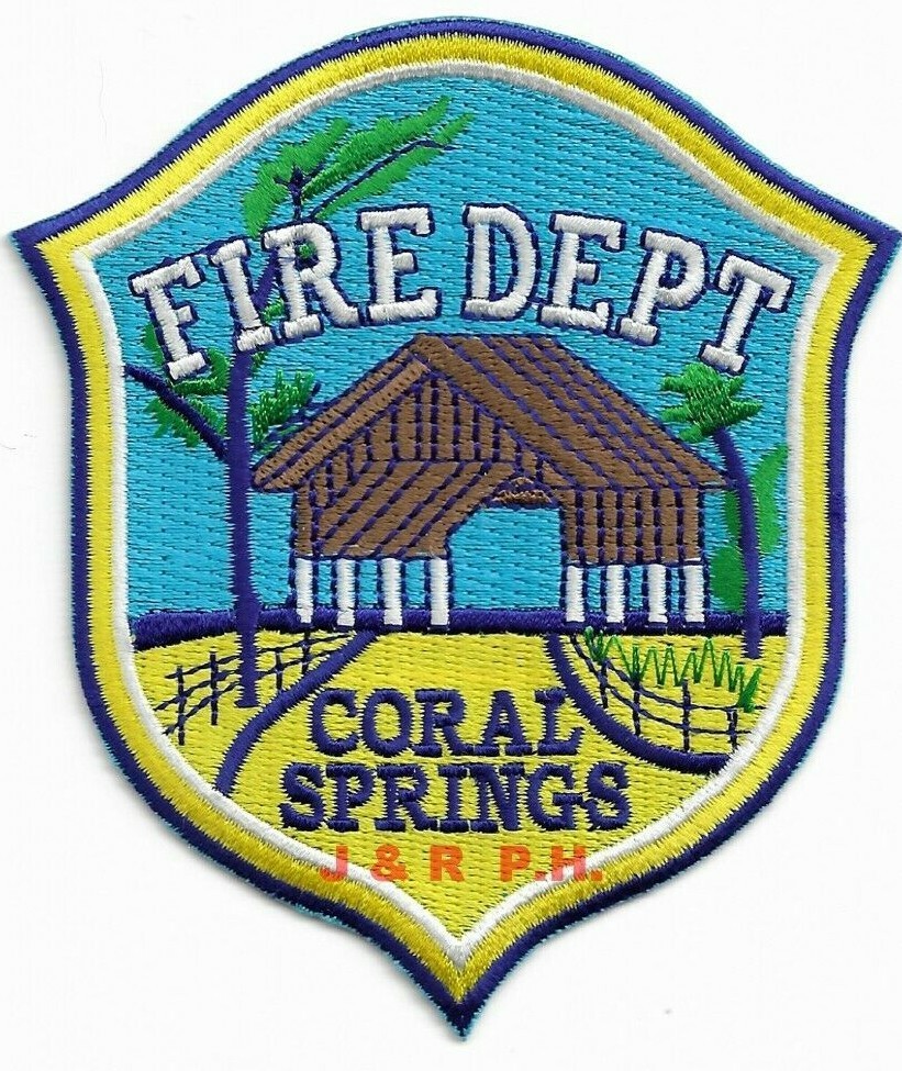 Coral Springs  Fire Dept., Florida (3.5" x 4" size) fire patch