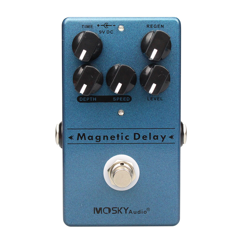 Mosky Magnetic Echo Delay Electric Guitar Effect Pedal True Bypass 5 Knobs