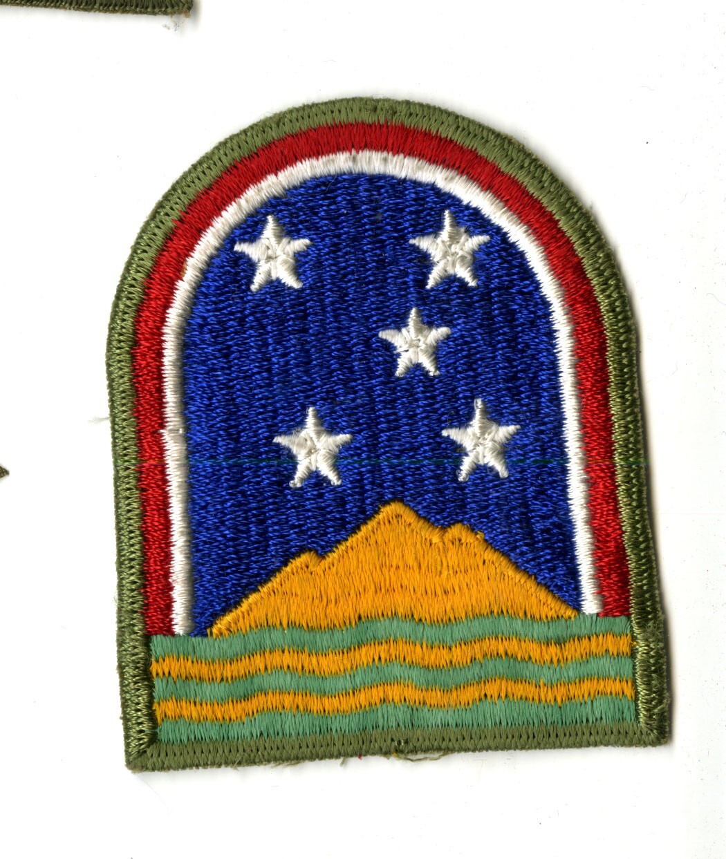 South Atlantic Forces OD Border White Back Patch WWII Vintage