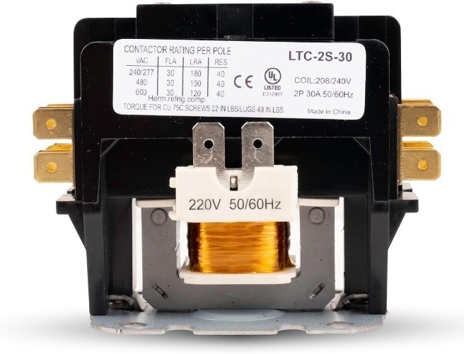 Ultra Durable 2 Pole Contactor 30 Amp 240VAC Coil Exact Rela Size: 2P 30A 240V