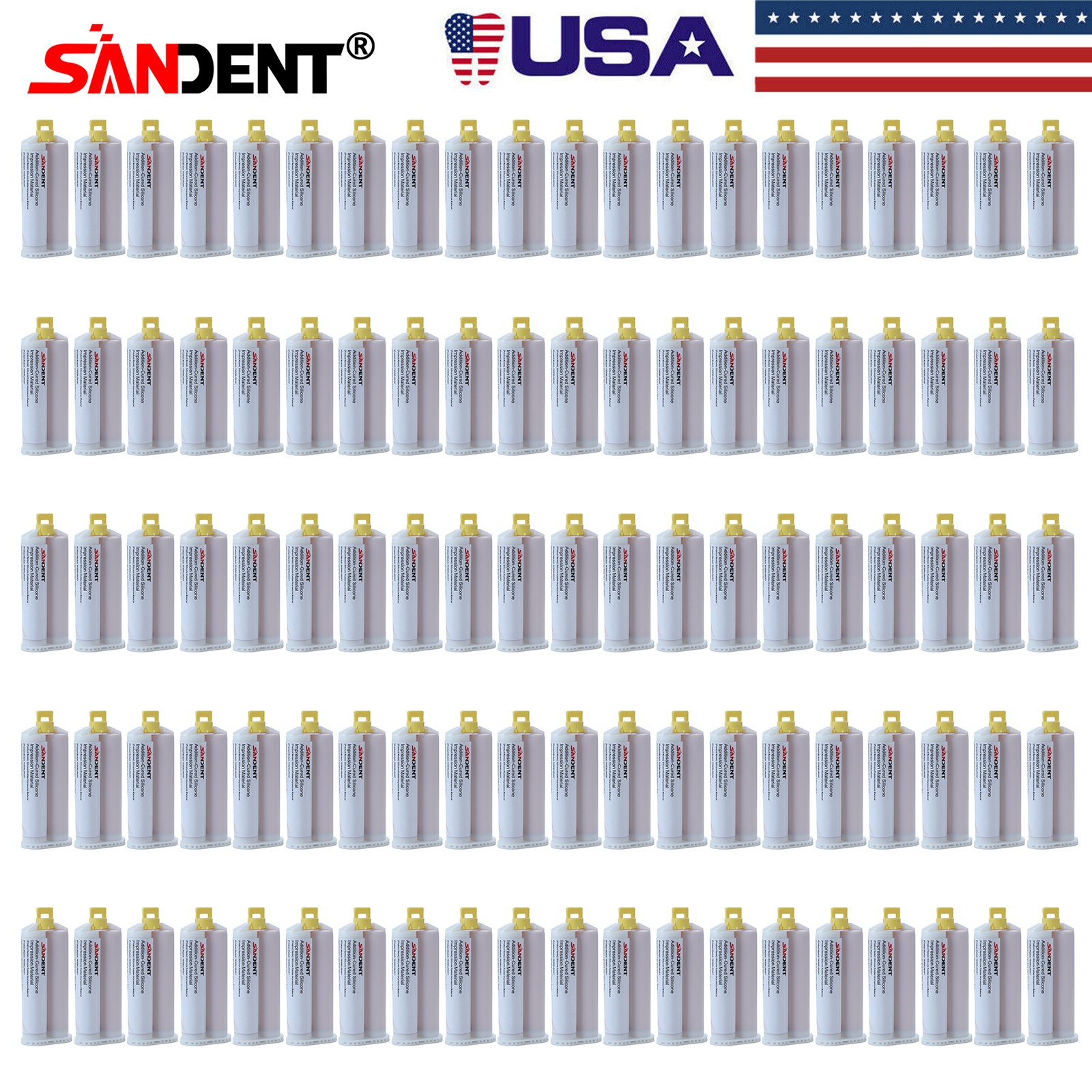 Dental LIGHT BODY FAST Set VPS PVS VPS Impression Material 50ML Cartridges USA