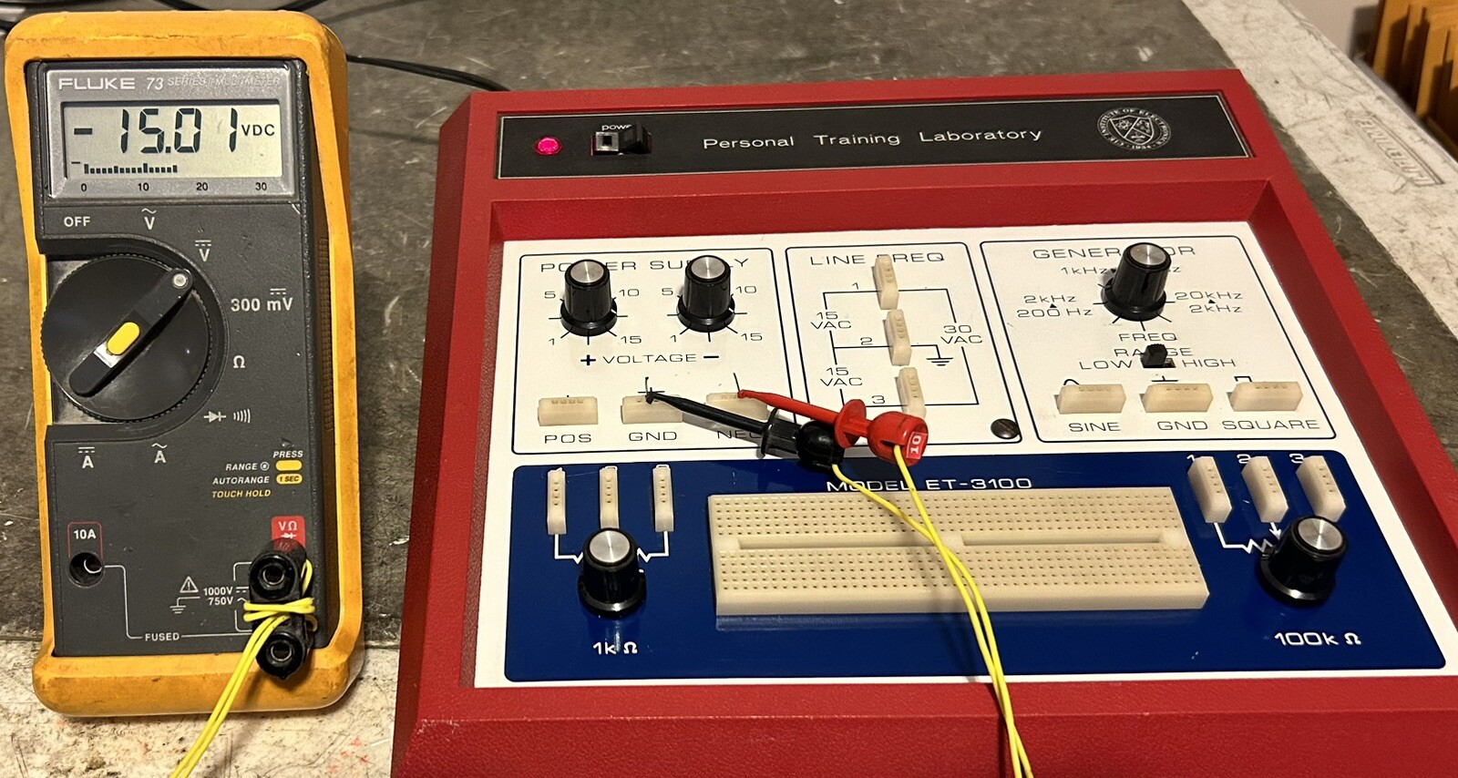 Electronics Training Laboratory Power Supply Proto Board Function Generator