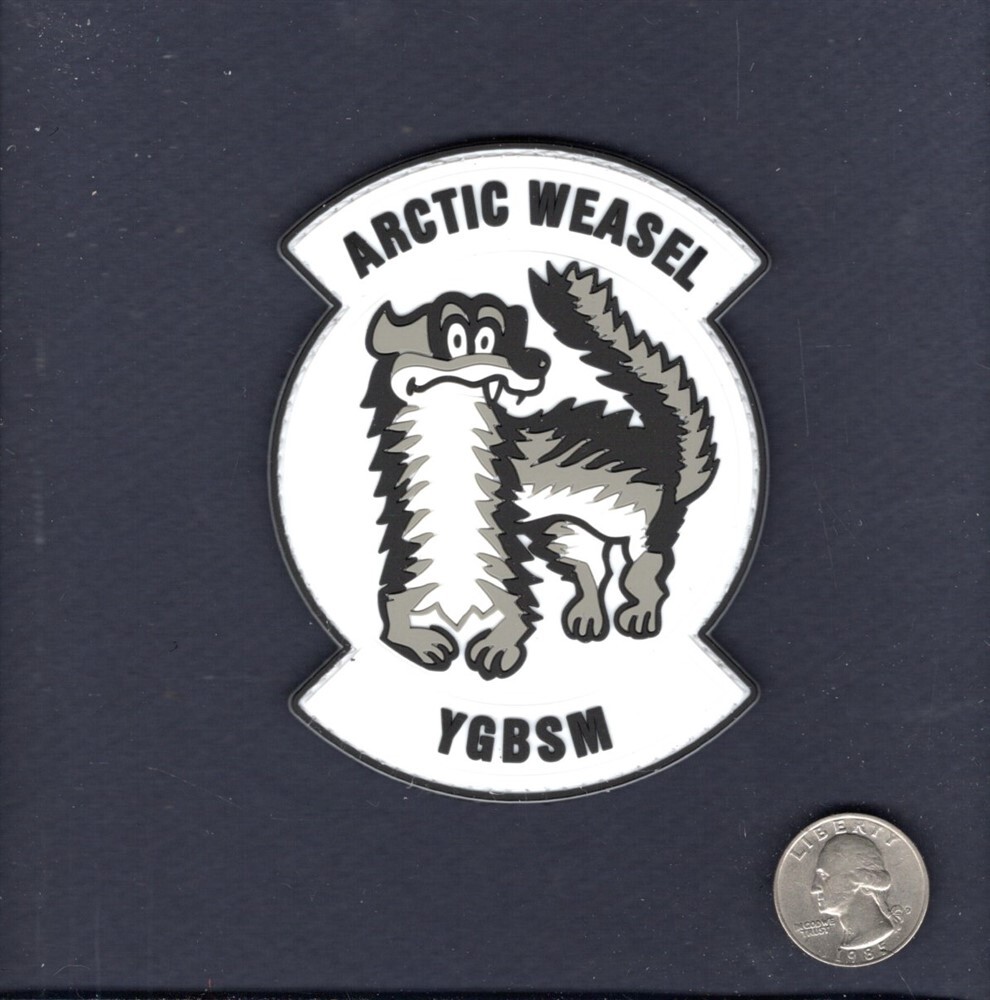 356th FS GREEN DEMONS Arctic Weasel YGBSM USAF PVC Squadron Patch