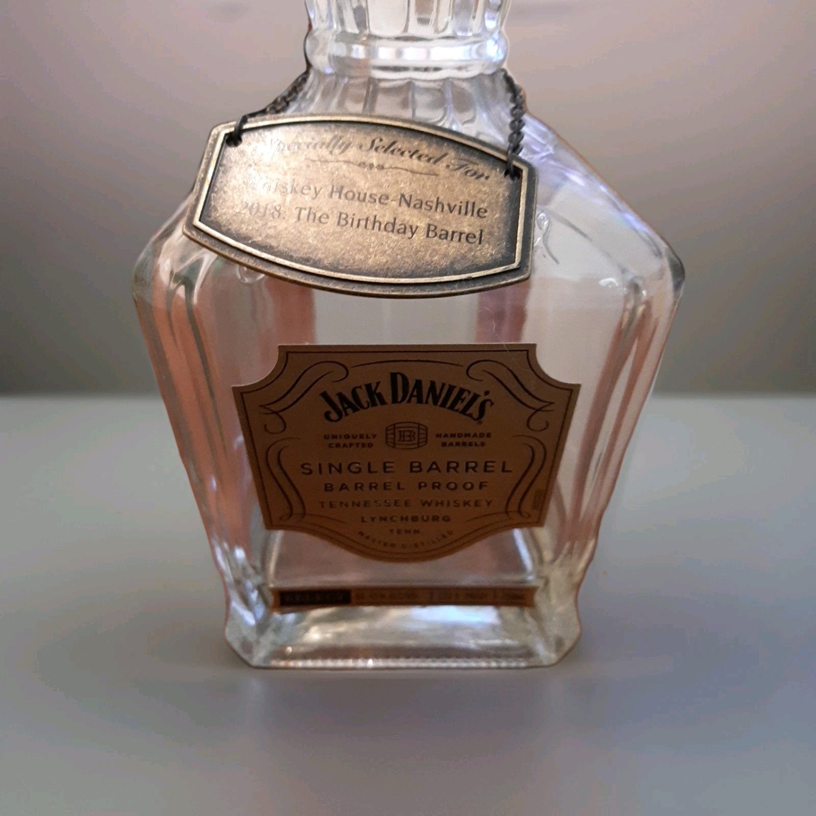 Jack Daniels Whiskey 132.9 Barrel Proof Rye  750ml Limited Birthday Barrel Empty