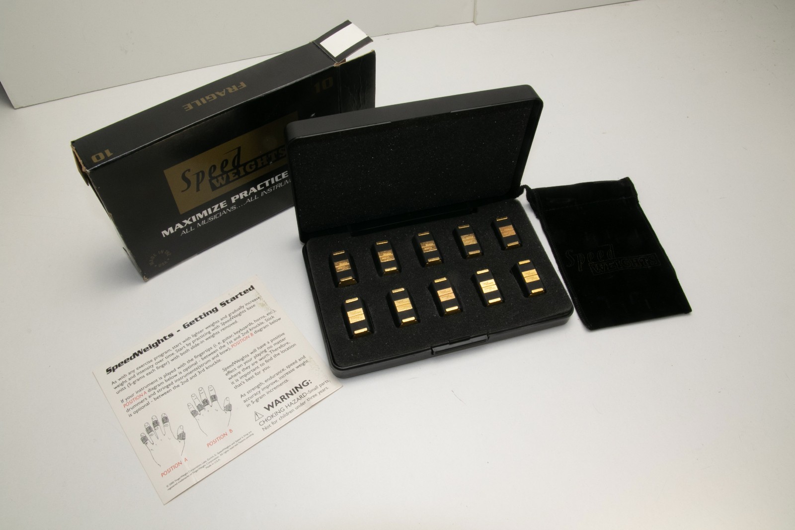 Fingerweights Full Set Of 10 Weights. Hand Health Program For Arthritis/Musician