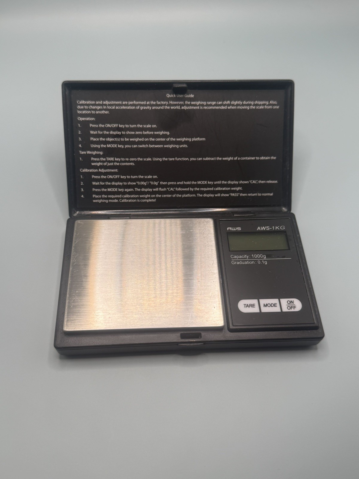 AWS Digital Pocket Scale, Black - Digital Pocket Scale
