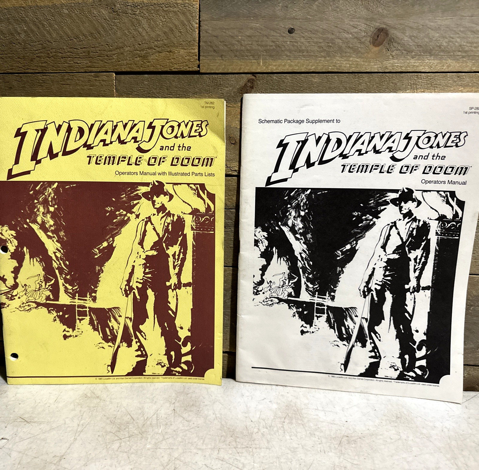 INDIANA JONES AND THE TEMPLE OF DOOM - Arcade Game Manual & SCHEMATIC PACK RARE!