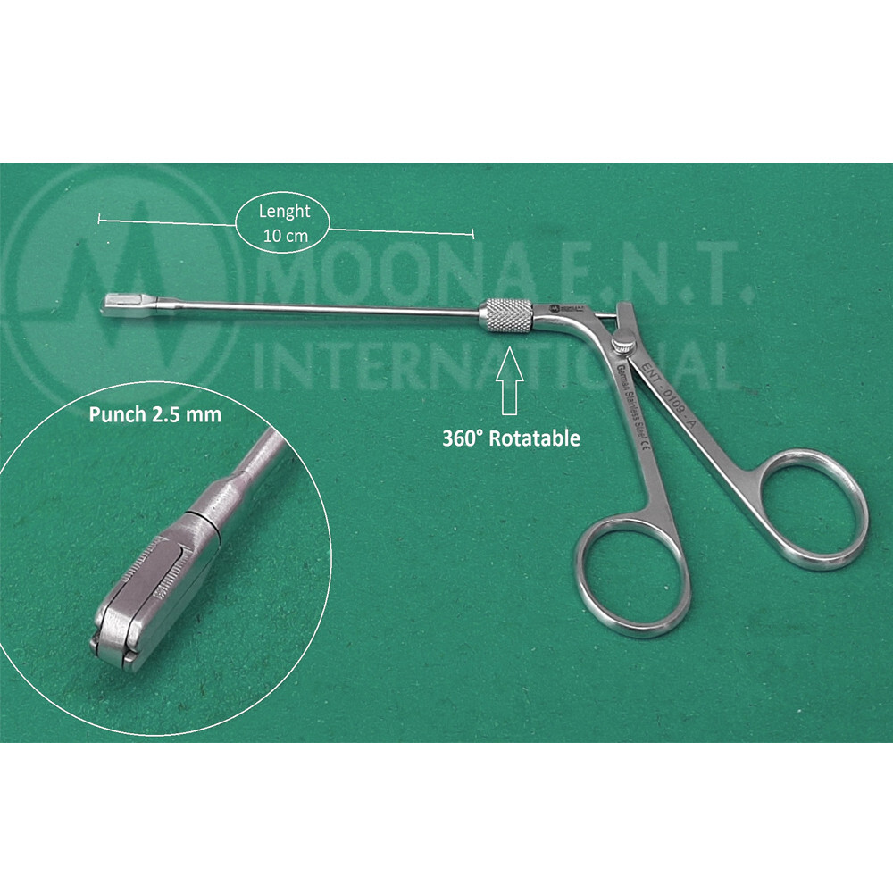 ENT Backbiter Antrum Punch Forceps, 360° Rotatable & Detechable For Sterilized