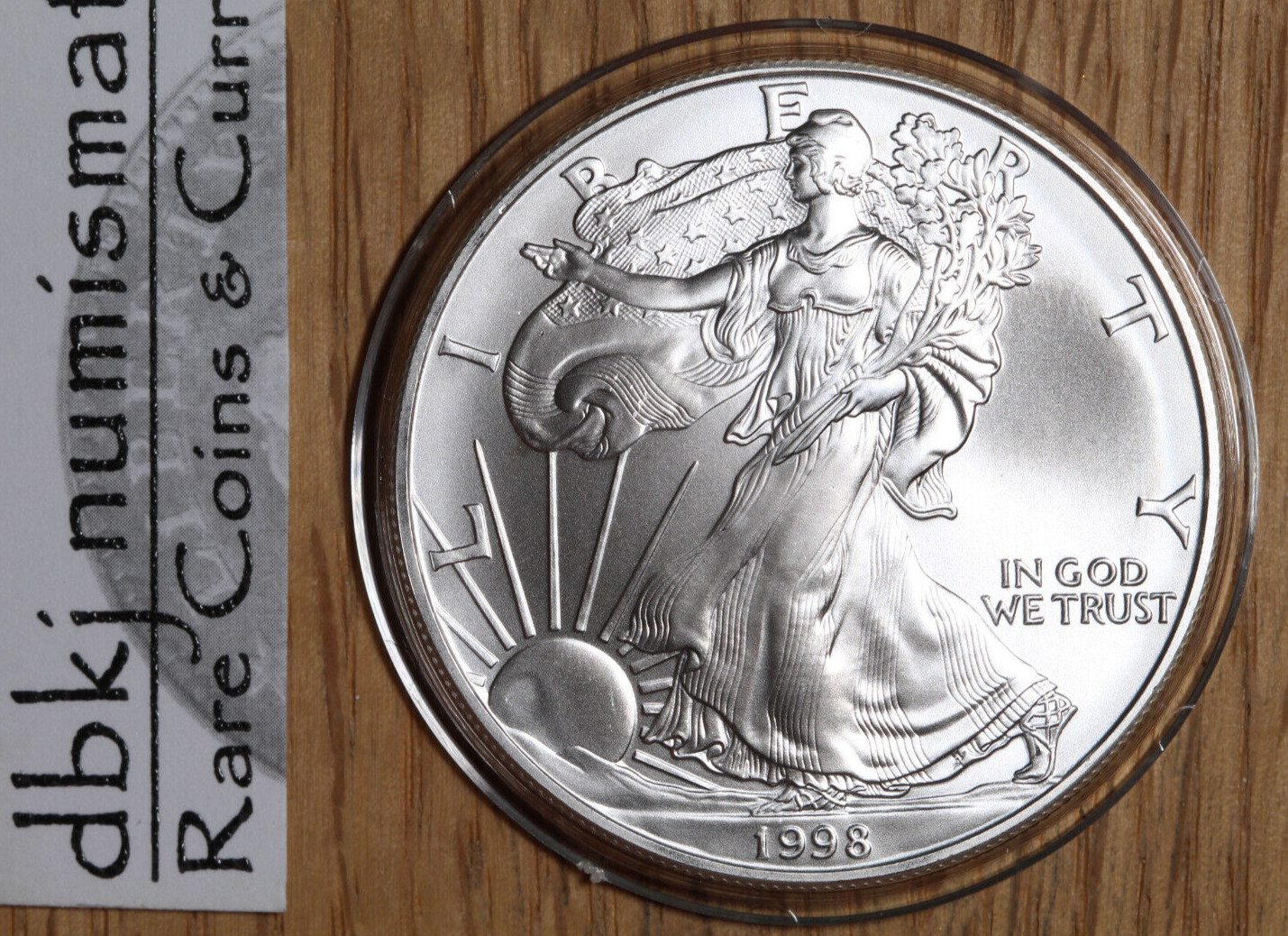 1998 Silver American Eagle $1 - BU - Brilliant Uncirculated - In Capsule