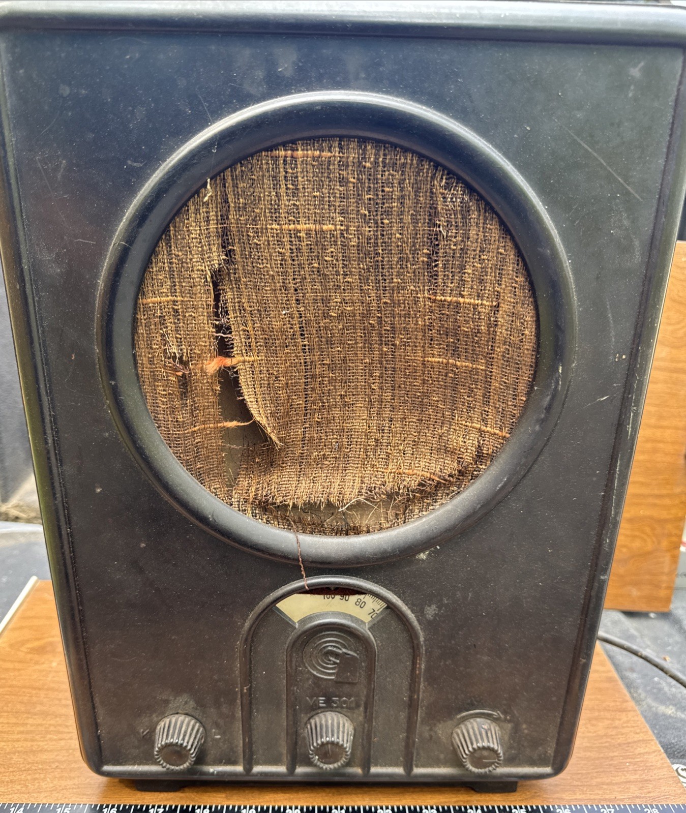 🔥Mende VE301W German Volksempfänger Tube Radio VE301 WWII Era Bakelite🔥