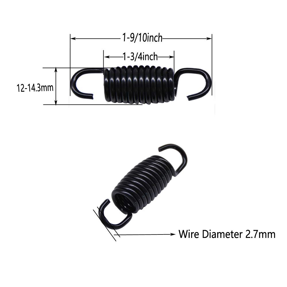 1-3/4In (Pack of 8) Furniture Springs for Recliner Sofa Bed Black [12Turn]