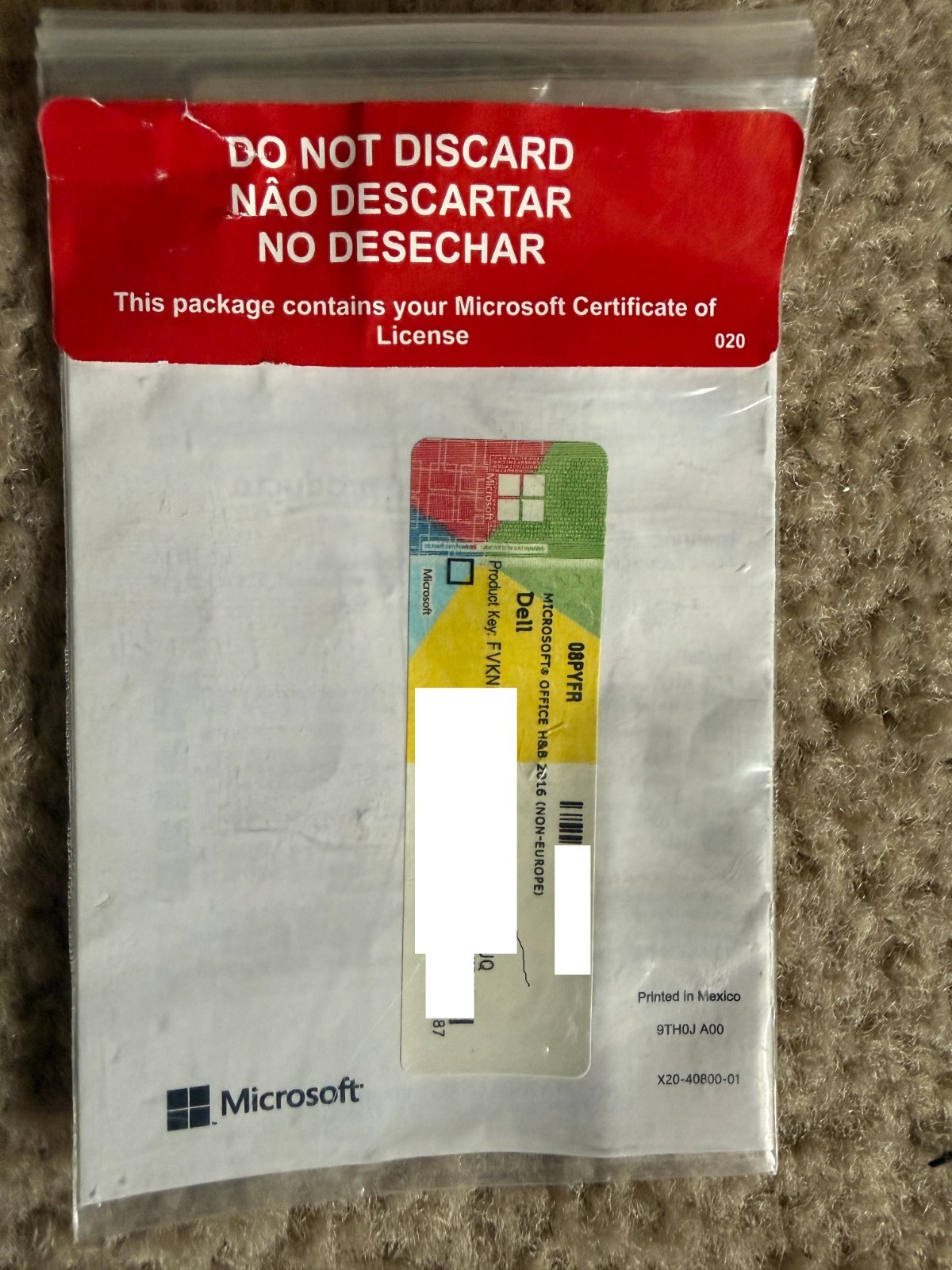 New Microsoft Office Home & Business 2016 Software for Windows, Sealed Dell