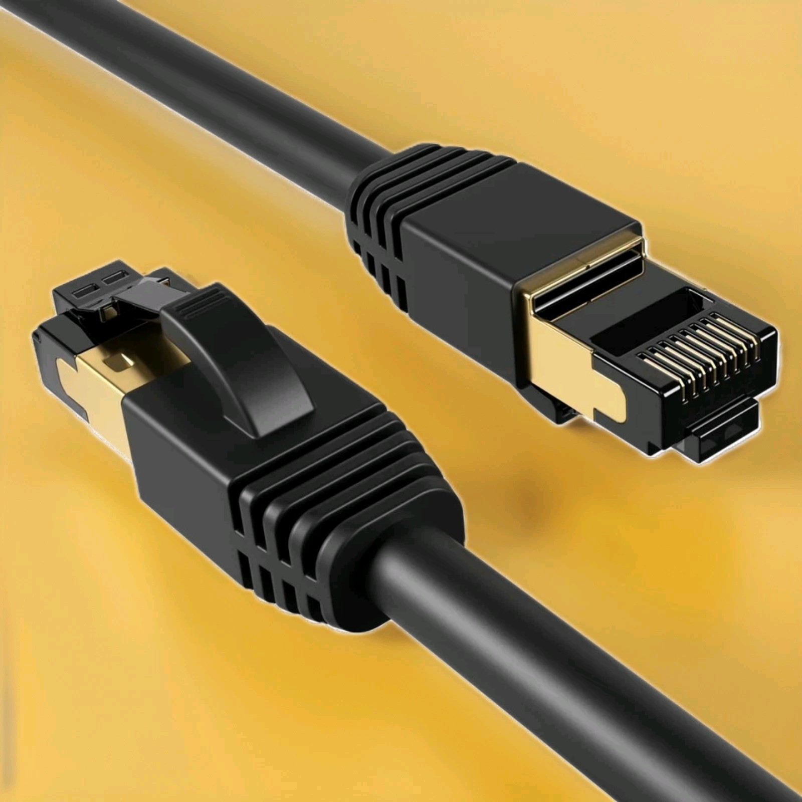 CAT8 Ethernet Cable | 75 FT | Super Speed 40Gbps | LAN Wire | Black | 183