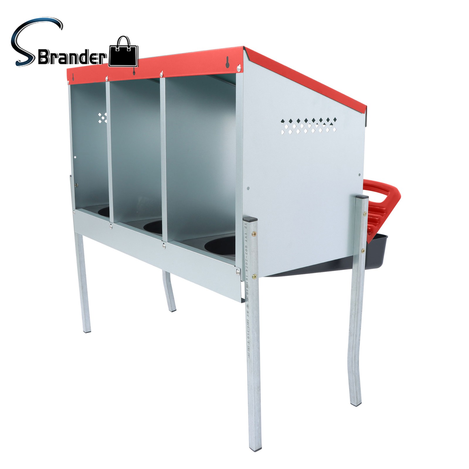 High Quality Chicken Nesting Boxes 3 Holes With Metal Legs Roll Out Nesting Box