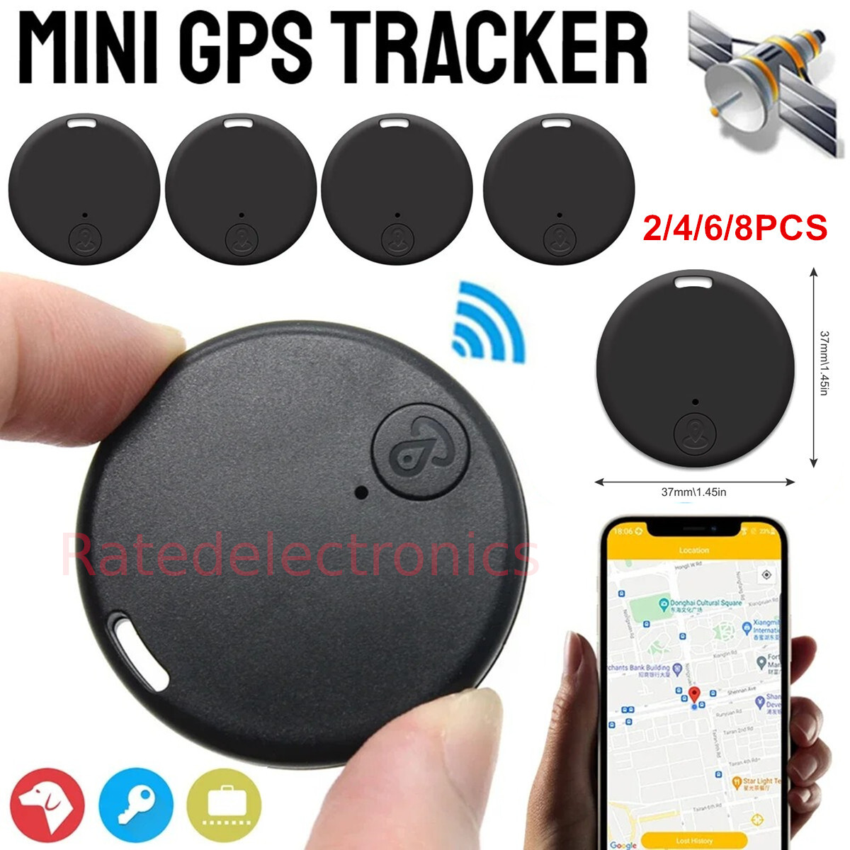 Bluetooth Mini GPS Tracking Tag Key Child Pet Finder Air Tracker Location Device