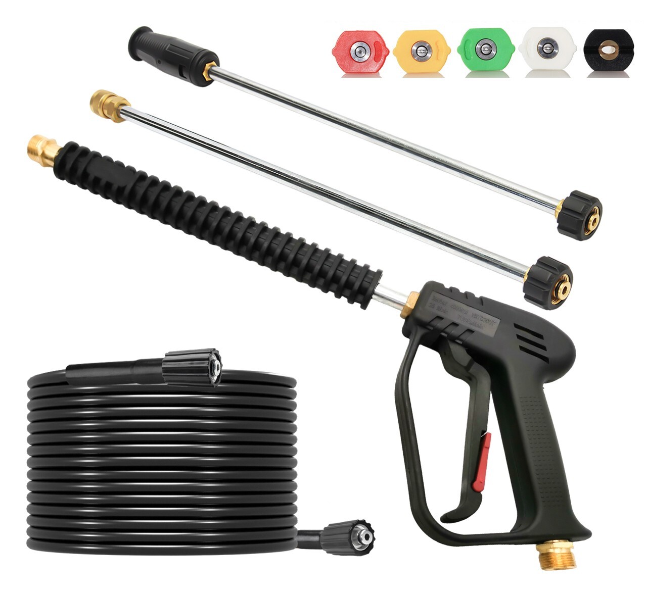 SPRAY GUN, 2 x WAND & HOSE KIT (M22) fits Troy Bilt & Generac Pressure Washers