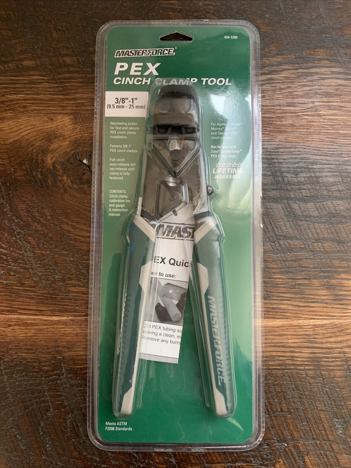 Masterforce PEX Pipe Crimp Clinch Clamp Plumbing Tool 3/8”-1” New