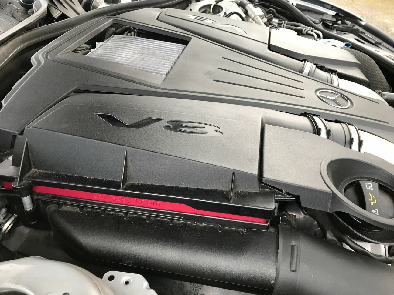 2011-20 Mercedes M278 Biturbo BLACK air intake spacer kit E550, CLS550, SL550,