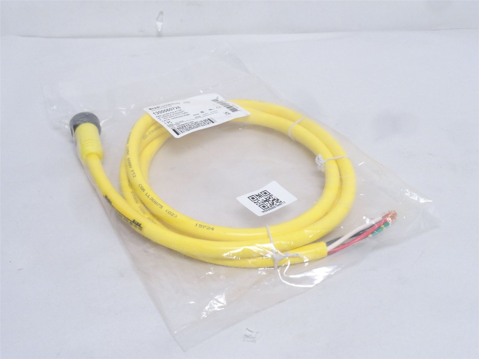 246964 New-No Box; Woodhead 104000A01F060 Mini-Cordset; Straight Female; 4-Pin