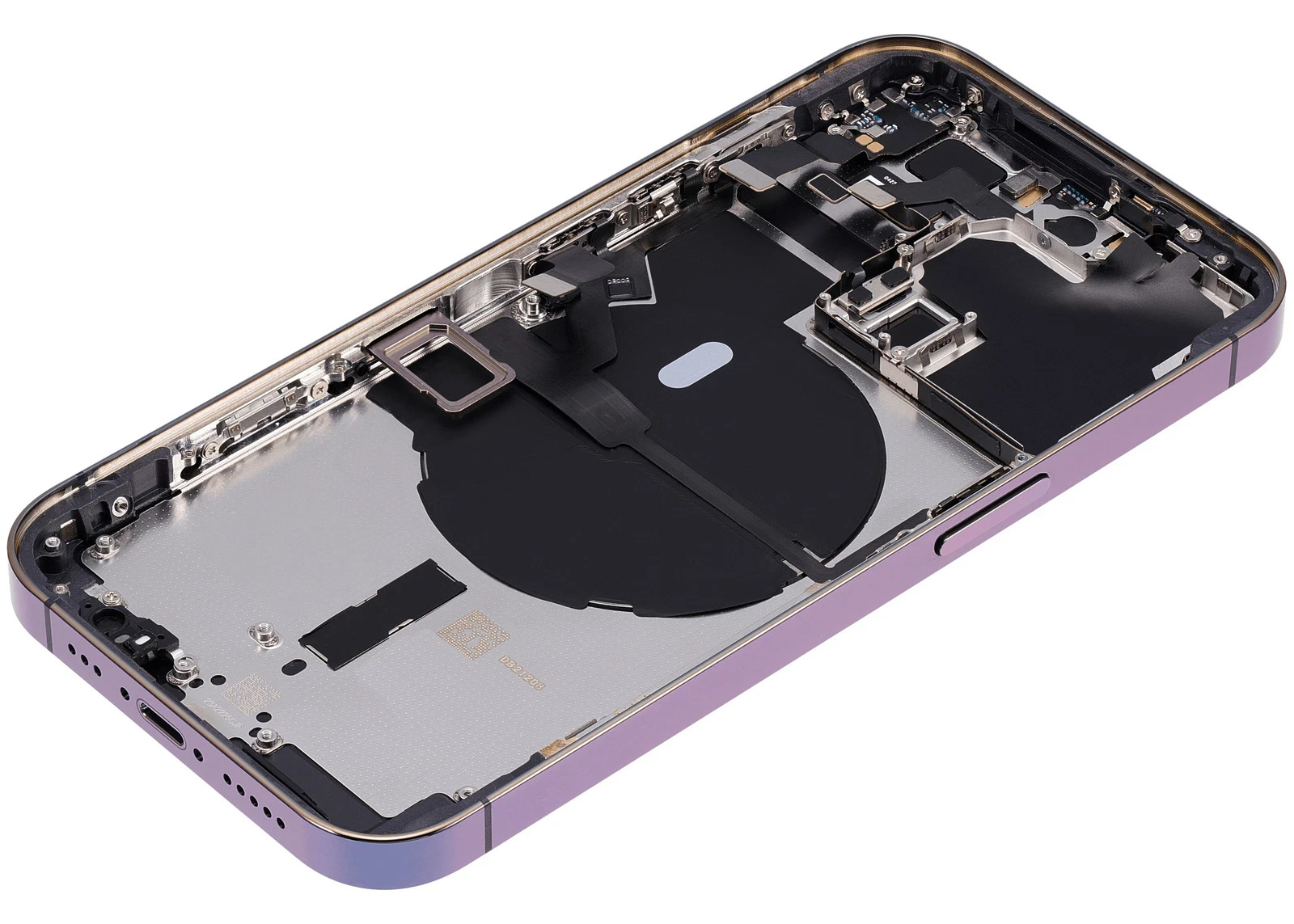 Back Housing Installed Compatible with iPhone 14 Pro(Aftermarket +)(Deep Purple)