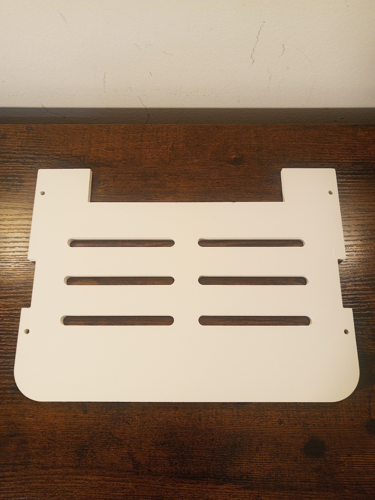 Small White Wall Mount Floating Projector Shelf Rack For TV Projector