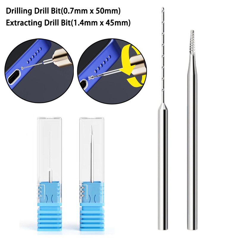 U8 Sliding Drill Bit Stripped Screw Extractor Drill Set For Electronic Repairs