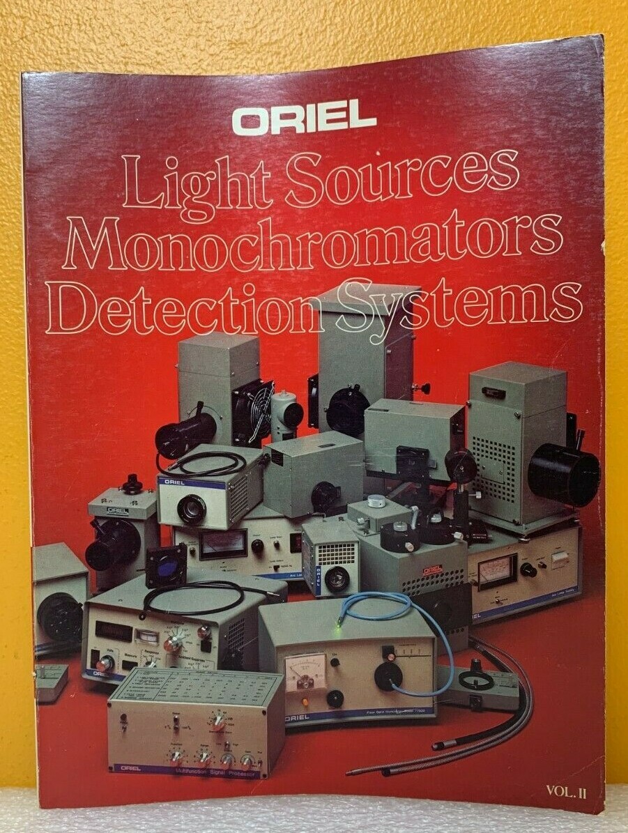 Oriel 1985 Vol. II Light Sources Monochromators Detection Systems Catalog.