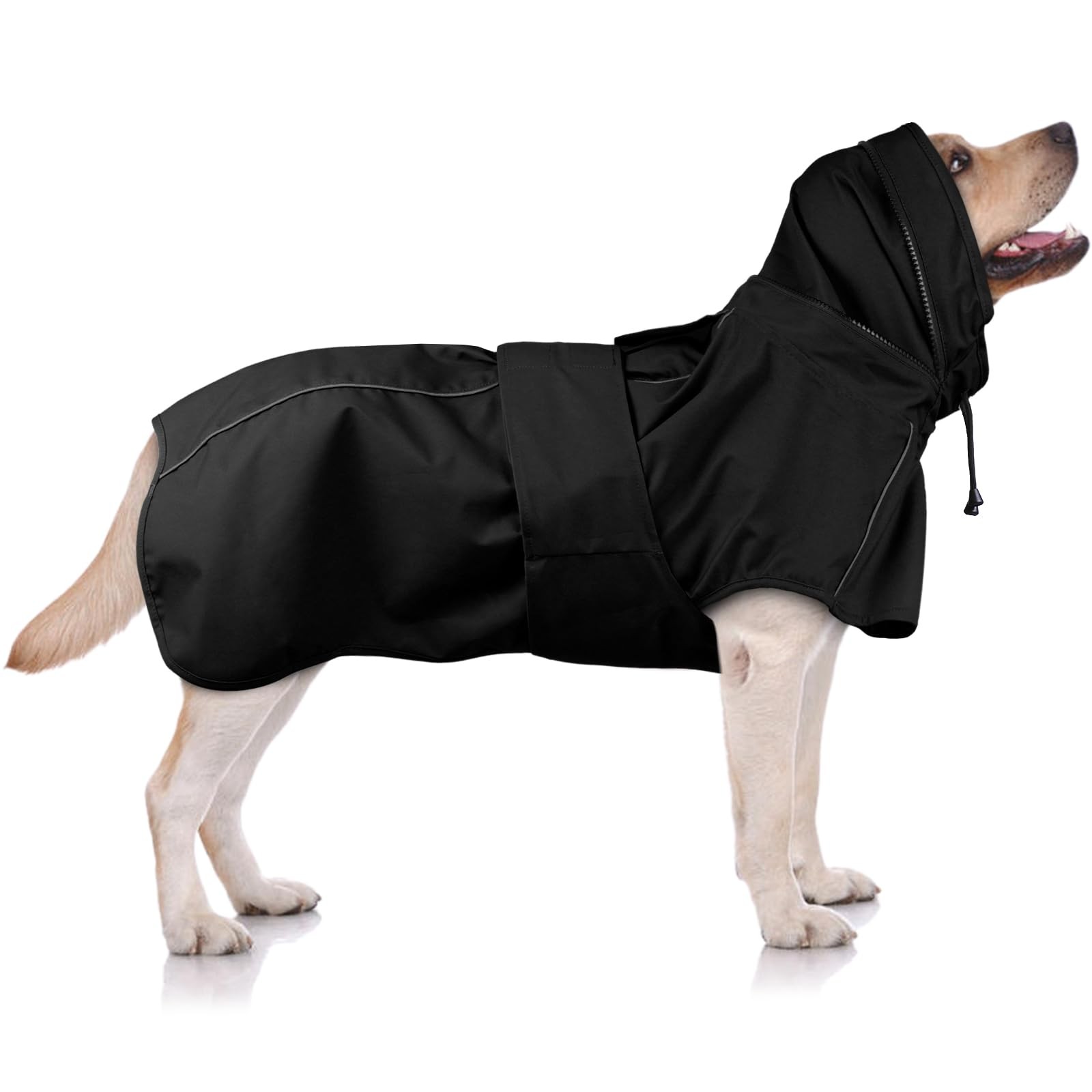 OUOBOB Dog Raincoat XXL, Waterproof Dog Raincoats for Large Dogs with Hood, Leas