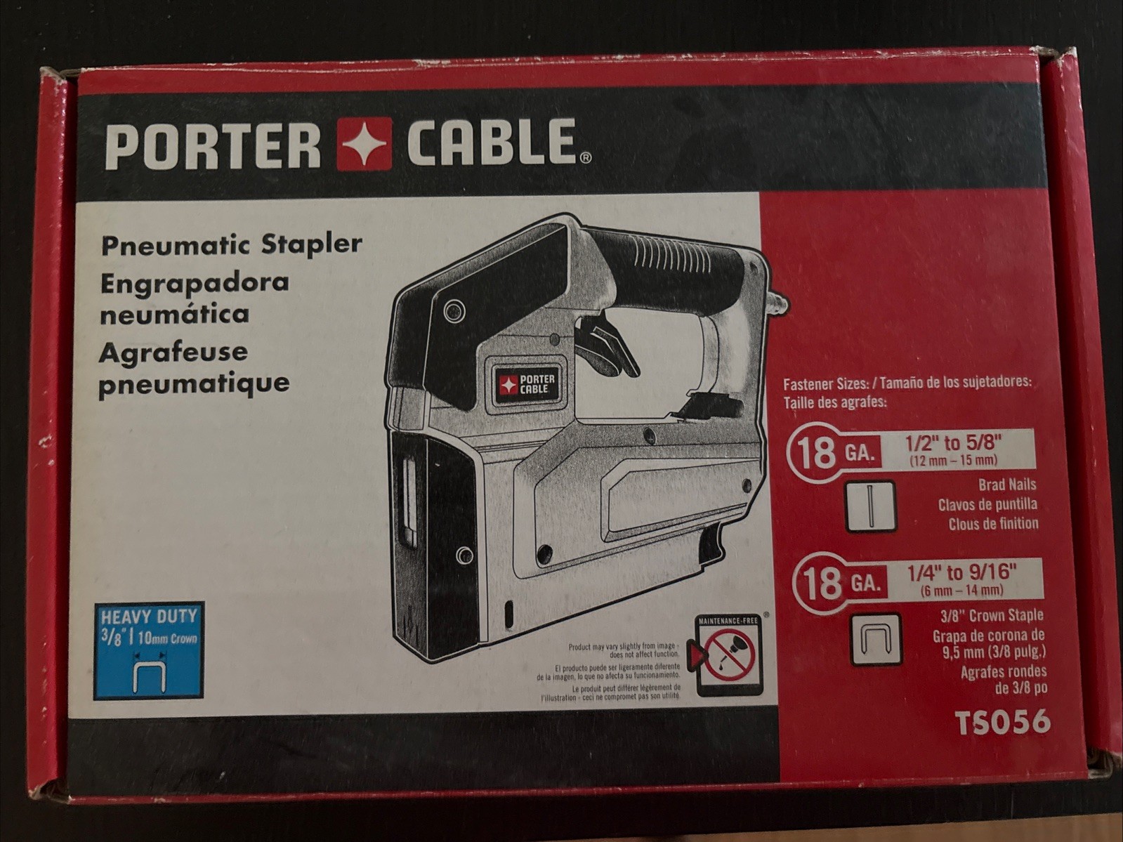 Porter-Cable TS056 Pneumatic 18 Gauge Stapler/Brad Nailer for Upholstery