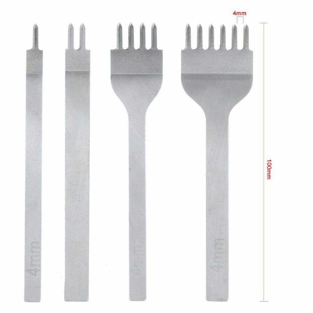 Leather Craft Pricking Iron Diamond Stitching Chisel Hole Punch Tool 3/4/5/6mm