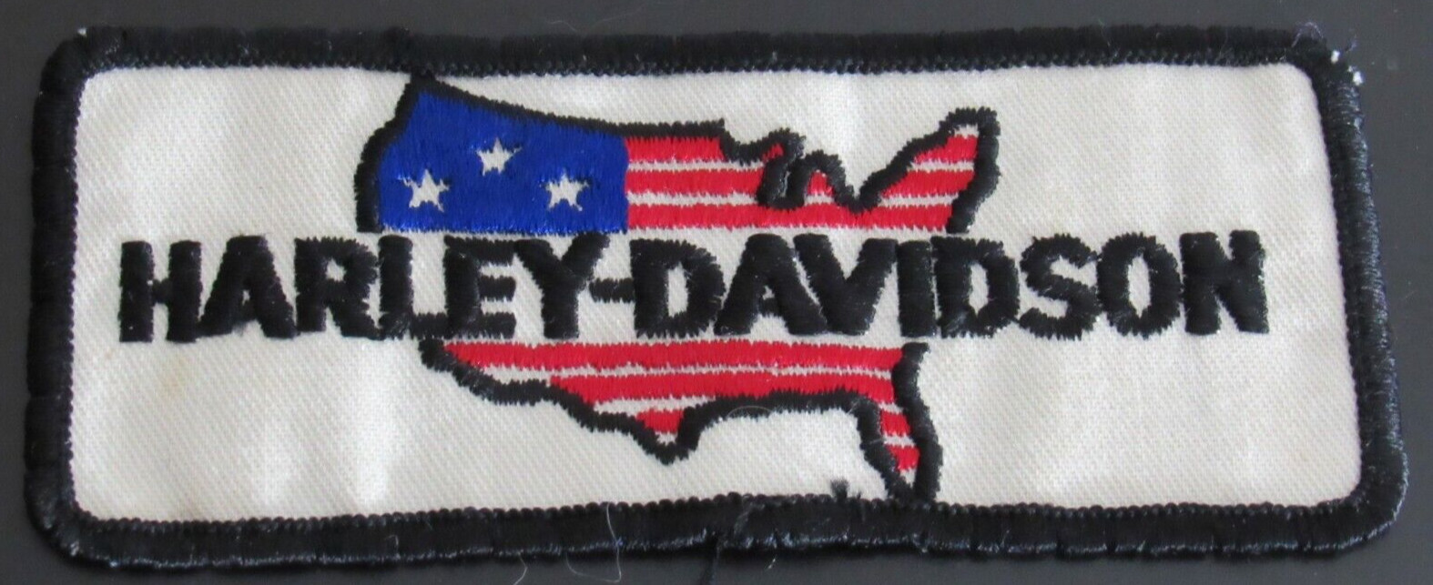 VTG Harley Davidson American Flag red white blue Motorcycles Patch & Pin 1970's